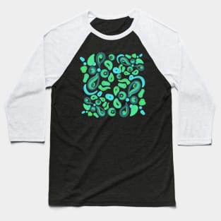 Green Pattern paint abstract Baseball T-Shirt